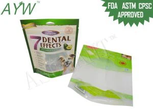 ถุงอาหารพิสูจน์ความชื้นถุงอาหารที่สามารถเรียกคืนได้พร้อมกับการพิมพ์ซิปล็อคชื่อสุนัข