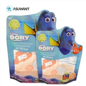 ขนาดเล็กที่กำหนดเองยืนขึ้นสัตว์เลี้ยงอาหารปลาเหยื่อ ziplock platic กับหน้าต่าง