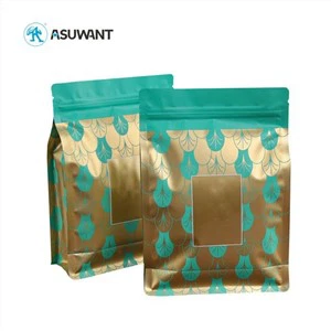 ถุง Gusset Square Square Square Bag Square Bot Bag สำหรับขนมชากาแฟ