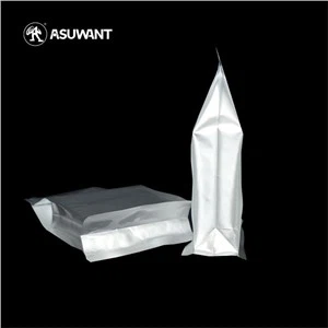 ถุงเท้าด้านล่างแบนกระเป๋าอลูมิเนียมฟอยล์กระเป๋าซิปพลาสติกถุงพลาสติก