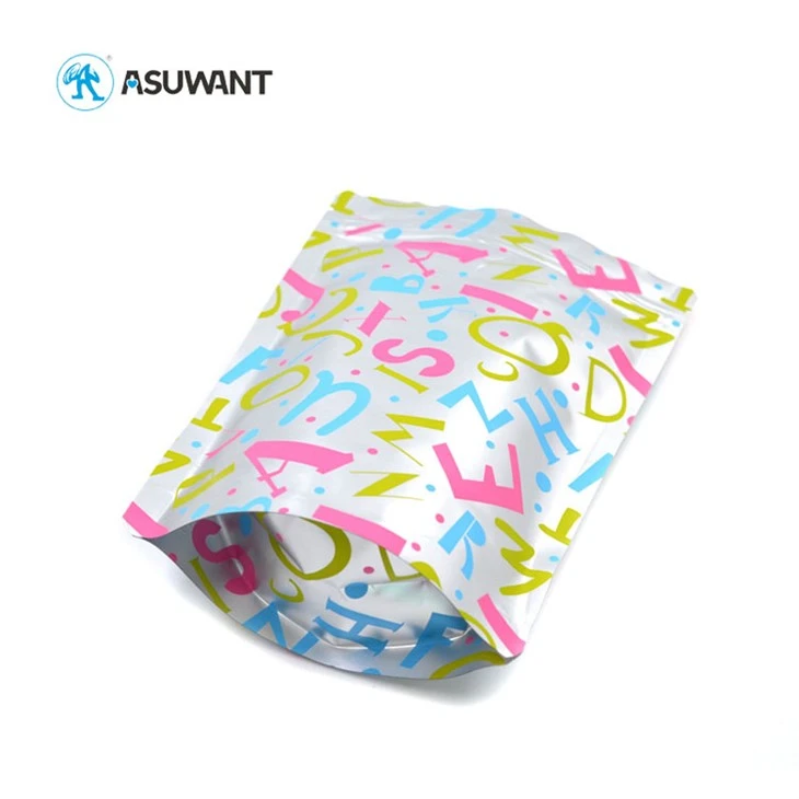 Resealable Pouch Packaging For Sea Salt Peanuts , Silver Ziplock Foil Bag Pouches 4.5 Oz