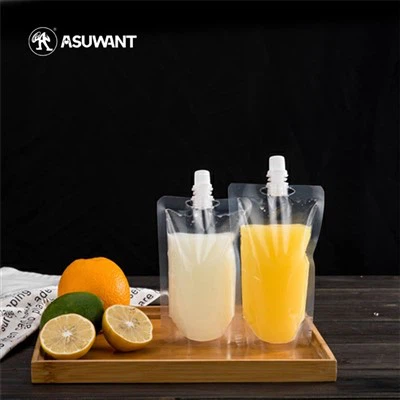 50ml 100ml 500ml รูปร่างพลาสติกพิเศษยืนขึ้นกระเป๋าพวยสำหรับน้ำอัดลมน้ำผลไม้ผลไม้ผลไม้