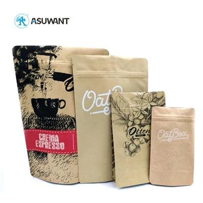 เครื่องพิสูจน์ความชื้นคราฟท์กระดาษซิปซิปปิดซิปสำหรับใบชาหลวม ๆ