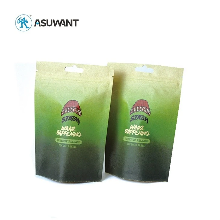 Craft Kraft Zip Lock ยืนขึ้นถุงอาหาร