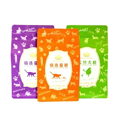 5kg 10kg 15kg 20kg 25kg อลูมิเนียมฟอยล์ฟอยล์สุนัขแมวพลาสติกแบนด้านล่างแบบกำหนดเองบรรจุภัณฑ์อาหารสัตว์เลี้ยง